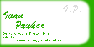 ivan pauker business card